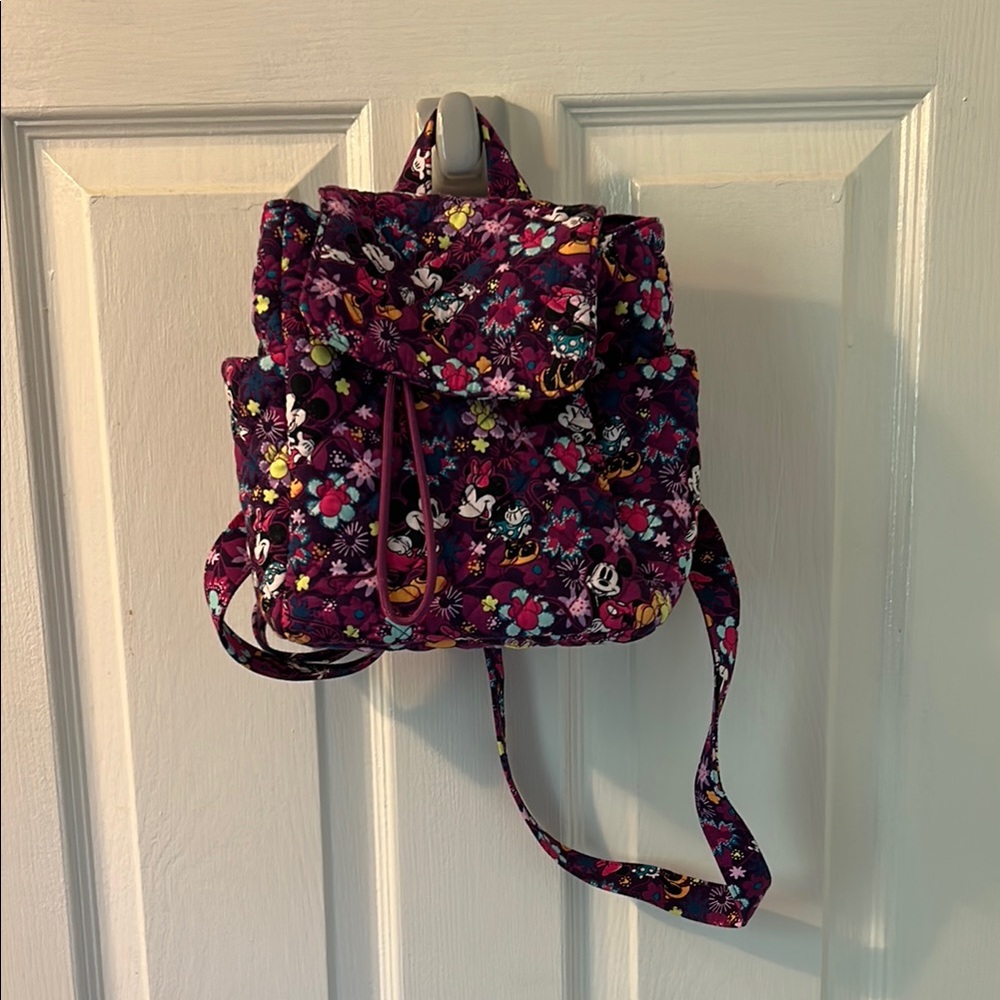Vera Bradley Purple and Pink Floral Backpack